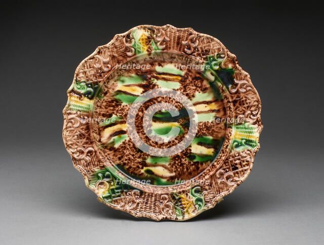 Plate, Staffordshire, 1760/70. Creator: Staffordshire Potteries.