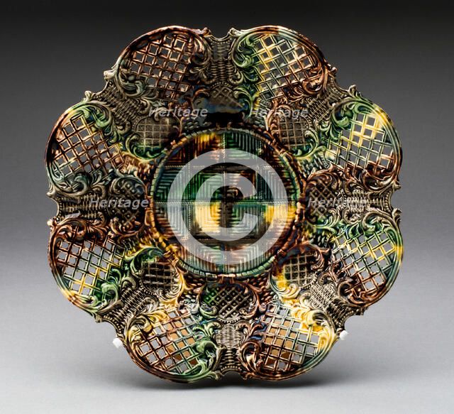 Plate, Staffordshire, 1760/70. Creator: Staffordshire Potteries.