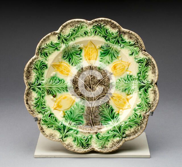 Plate, Staffordshire, 1760/70. Creator: Staffordshire Potteries.