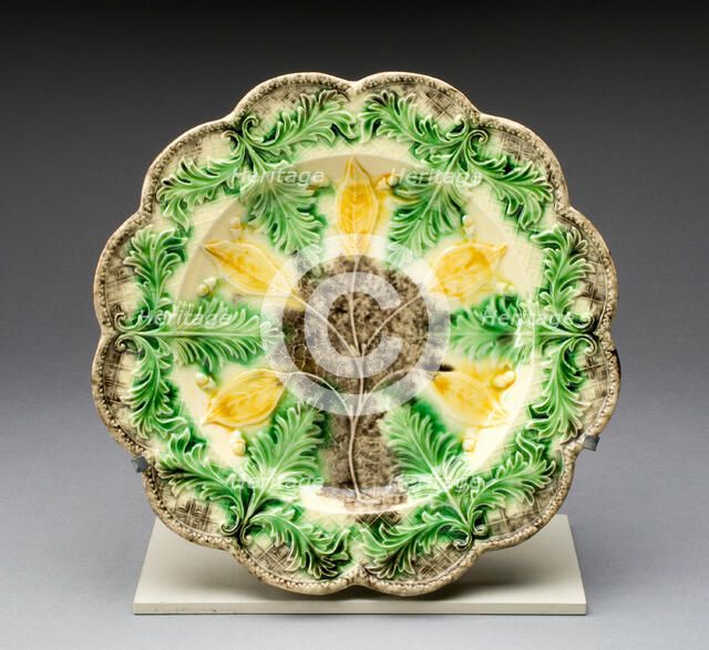 Plate, Staffordshire, 1760/70. Creator: Staffordshire Potteries.