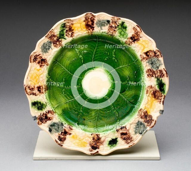 Plate, Staffordshire, 1760/75. Creator: Staffordshire Potteries.