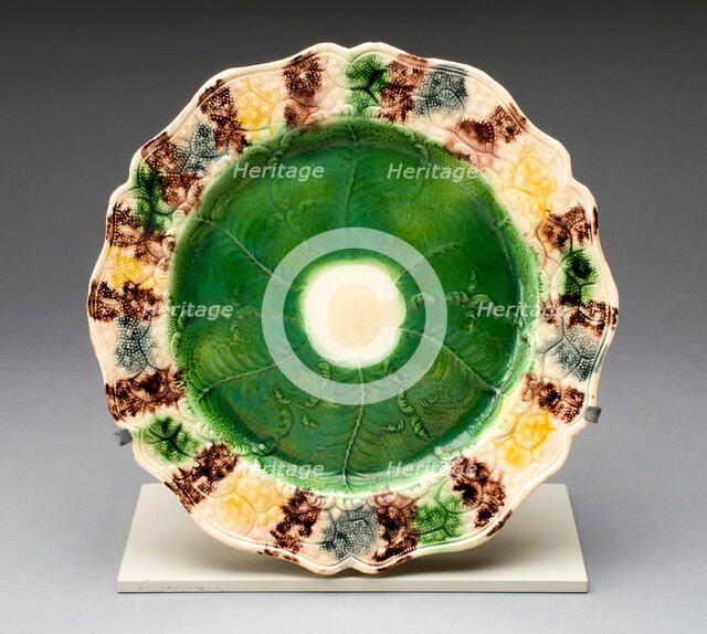 Plate, Staffordshire, 1760/75. Creator: Staffordshire Potteries.