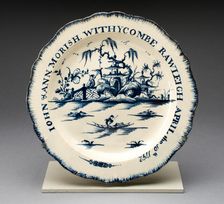 Plate, Staffordshire, 1792. Creator: Staffordshire Potteries