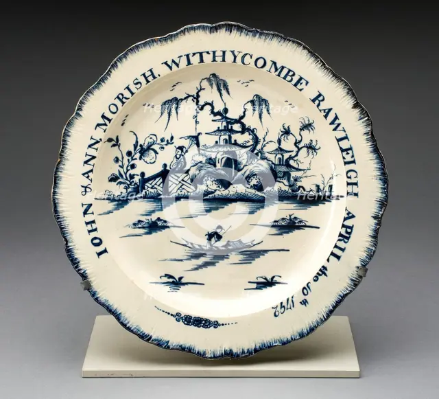 Plate, Staffordshire, 1792. Creator: Staffordshire Potteries.