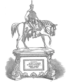 Plate presented by H.S.H. Prince Albert to the Eleventh Hussars, 1844. Creator: Unknown