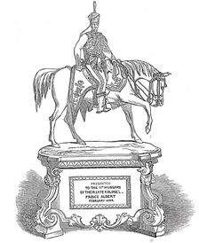 Plate presented by H.S.H. Prince Albert to the Eleventh Hussars, 1844. Creator: Unknown