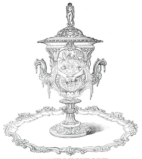 Plate presented to the Ex-Mayor of Swansea, 1850. Creator: Unknown.