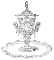 Plate presented to the Ex-Mayor of Swansea, 1850. Creator: Unknown