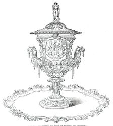 Plate presented to the Ex-Mayor of Swansea, 1850. Creator: Unknown