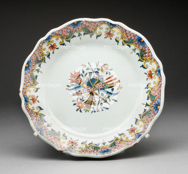 Plate, Rouen, c. 1760. Creator: Unknown.