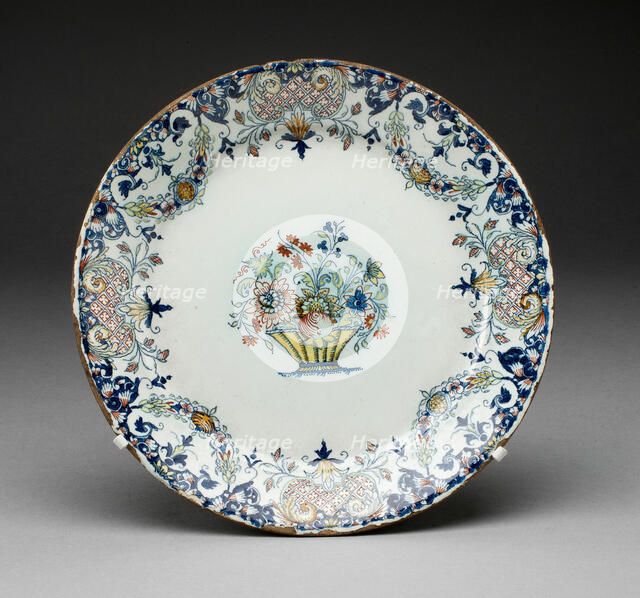 Plate, Rouen, c. 1770. Creator: Rouen Potteries.