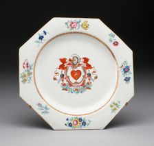 Plate, Worcester, c. 1770. Creator: Royal Worcester