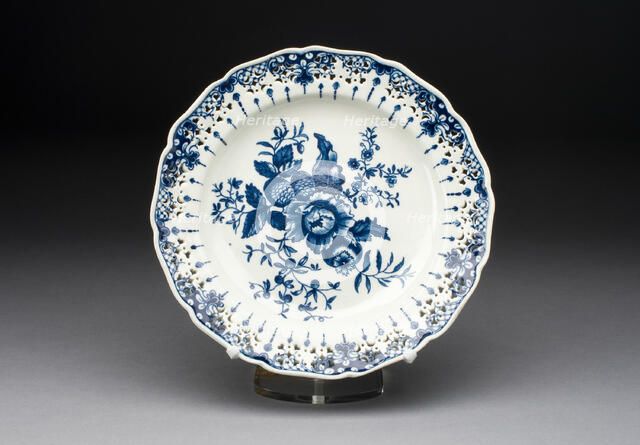 Plate, Worcester, c. 1770/75. Creator: Royal Worcester.
