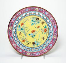 Plate with Talismans for Duanwujie (Dragon Boat Festival), Qing dynasty, (1736-1795). Creator: Unknown
