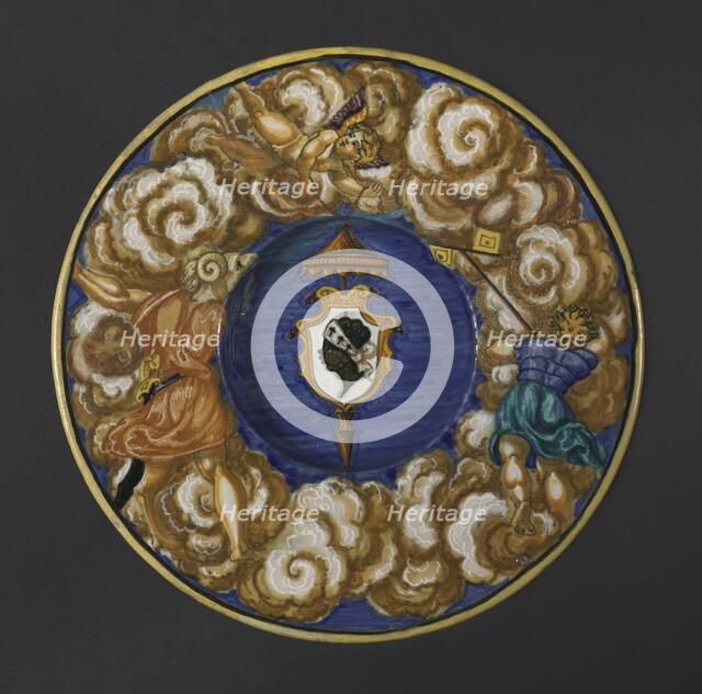 Plate with the Arms of the Pucci Family, 1532. Creator: Francesco Xanto Avelli (Italian, 1486/87-c. 1544).
