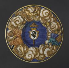 Plate with the Arms of the Pucci Family, 1532. Creator: Francesco Xanto Avelli (Italian, 1486/87-c. 1544)