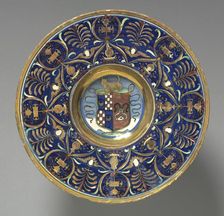 Plate with the Arms of the Vitelleschi Family, 1527. Creator: Maestro Giorgio Andreoli (Italian, 1465-70-aft 1553)