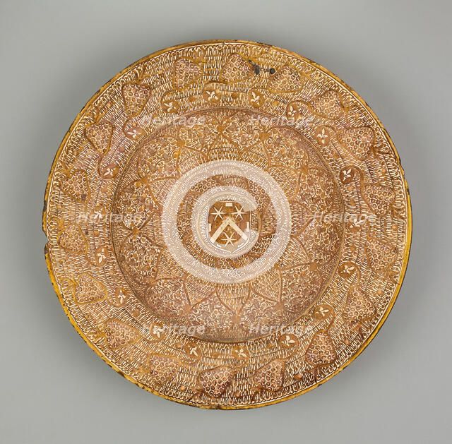 Plate with Unidentified Coat of Arms, Valencia, Comunidad, 1500/25. Creator: Unknown.