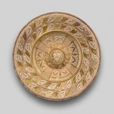Plate with a Coat of Arms (Possibly Burgundy), Spain, 1500/50. Creator: Unknown