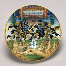 Plate with a heraldic design, c. 1552/1563. Creator: Unknown