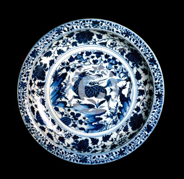 Plate with a qilin, ca 1350. Creator: The Oriental Applied Arts.