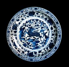 Plate with a qilin, ca 1350. Creator: The Oriental Applied Arts
