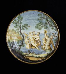 Plate with Amphritite and Nymphs, c1730-1750. Artist: Ferdinando Maria Campani