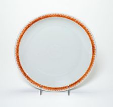 Plate with Bats and Dragons, Qing dynasty (1644-1911), Kangxi reign (1662-1722). Creator: Unknown