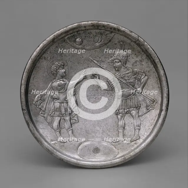 Plate with David's Confrontation with Eliab, Byzantine, 629-630. Creator: Unknown.