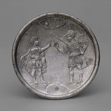 Plate with David's Confrontation with Eliab, Byzantine, 629-630. Creator: Unknown
