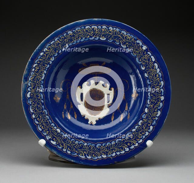 Plate with (Effaced) Arms of an Ecclesiastical Patron, Castelli, c. 1575/1600. Creator: Unknown.