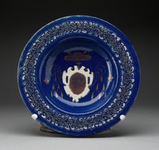 Plate with (Effaced) Arms of an Ecclesiastical Patron, Castelli, c. 1575/1600. Creator: Unknown