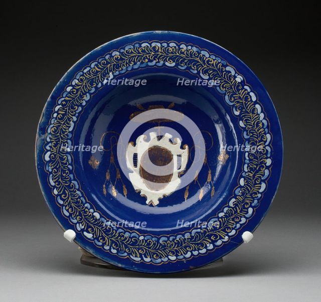 Plate with (Effaced) Arms of an Ecclesiastical Patron, Castelli, c. 1575/1600. Creator: Unknown.