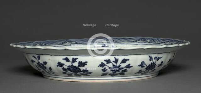 Plate with Grapes and Floral Sprays, 1426-35. Creator: Unknown.