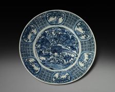 Plate with Phoenix and Peonies: Swatow Ware, late 1500s-early 1600s. Creator: Unknown