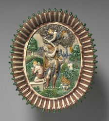 Plate: The Sacrifice of Isaac, late 1500s. Creator: Bernard Palissy (French, 1510-1589), circle of