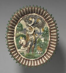 Plate: The Sacrifice of Isaac, late 1500s. Creator: Bernard Palissy (French, 1510-1589), circle of
