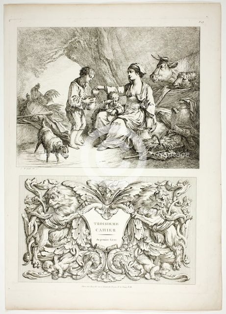 Plate Thirteen of 38 from Oeuvres de J. B. Huet, 1796–99. Creator: Jean Baptiste Marie Huet.