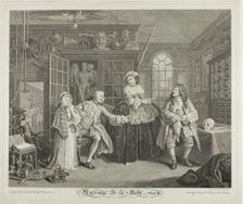 Plate Three, from Marriage à la Mode, 1746. Creator: Bernard Baron
