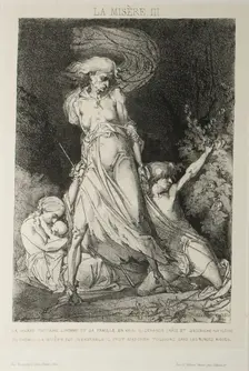 Plate Three from Misery, 1851. Creator: Charles Rambert
