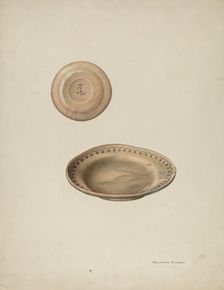 Plate Treen, 1938. Creator: Wellington Blewett