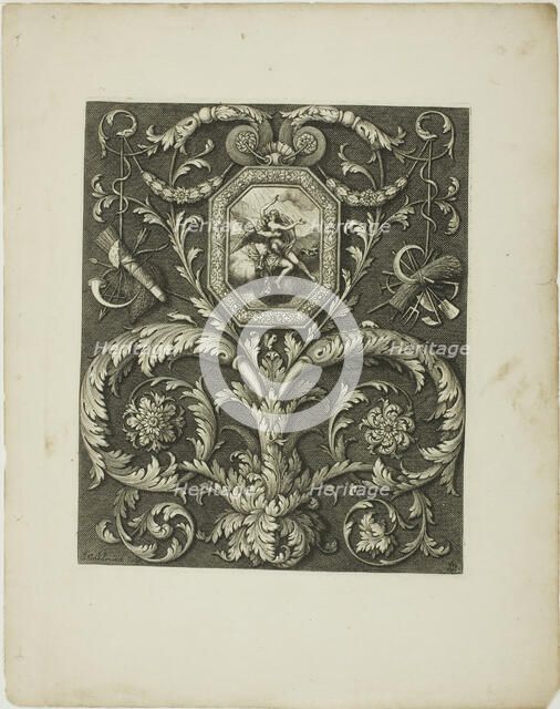 Plate Twelve, from A New Book of Ornaments, 1704. Creator: Simon Gribelin.