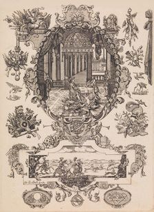 Plate twelve from Nouveavx Desseins D'Arquebvseries, dated 1736. Creator: de La Collombe