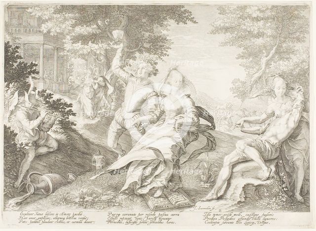 Plate Two, from Five Wise and Five Foolish Virgins, 1606. Creator: Jan Saenredam.