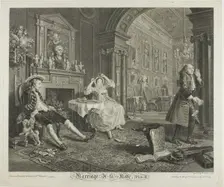 Plate Two, from Marriage à la Mode, 1745. Creator: Bernard Baron