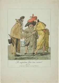 Plate Two from The Supreme Current Fashion, c. 1805. Creator: Pierre Nolasque Bergeret