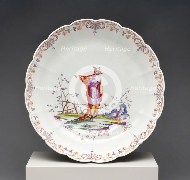 Plate, Vienna, 1730/35. Creator: Du Paquier Porcelain Manufactory.