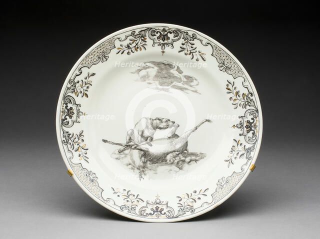 Plate, Vienna, c. 1735. Creator: Du Paquier Porcelain Manufactory.