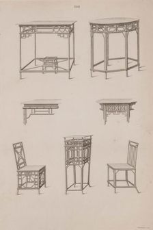 Plate XIII, Designs of Buildings, Furniture, Clothes, Machinery, and Implements of the Chinese, 1757 Creator: William Chambers