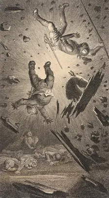 Plate XIII from Life and Adventures of the Knight Don Quixote de la Mancha, 1780. Creator: Daniel Berger